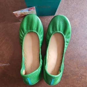 Tieks Leather Ballet Flats Clover Green size 10